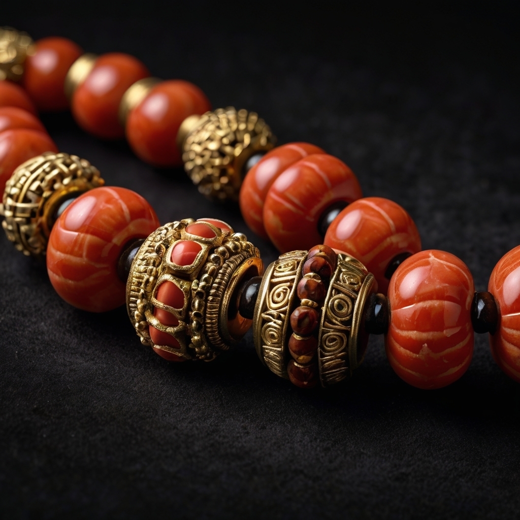 Leonardo_Kino_Xl_A_Highresolution_Closeup_Of_A_Traditional_Igb_3 Beads - Image 1