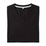 Men’s black V-Neck T-Shirt with Chest Pocket