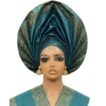 Asha Jacob Yunik Gele with Shoulder Ipele | Luxury M. Hayes Owambe Gele