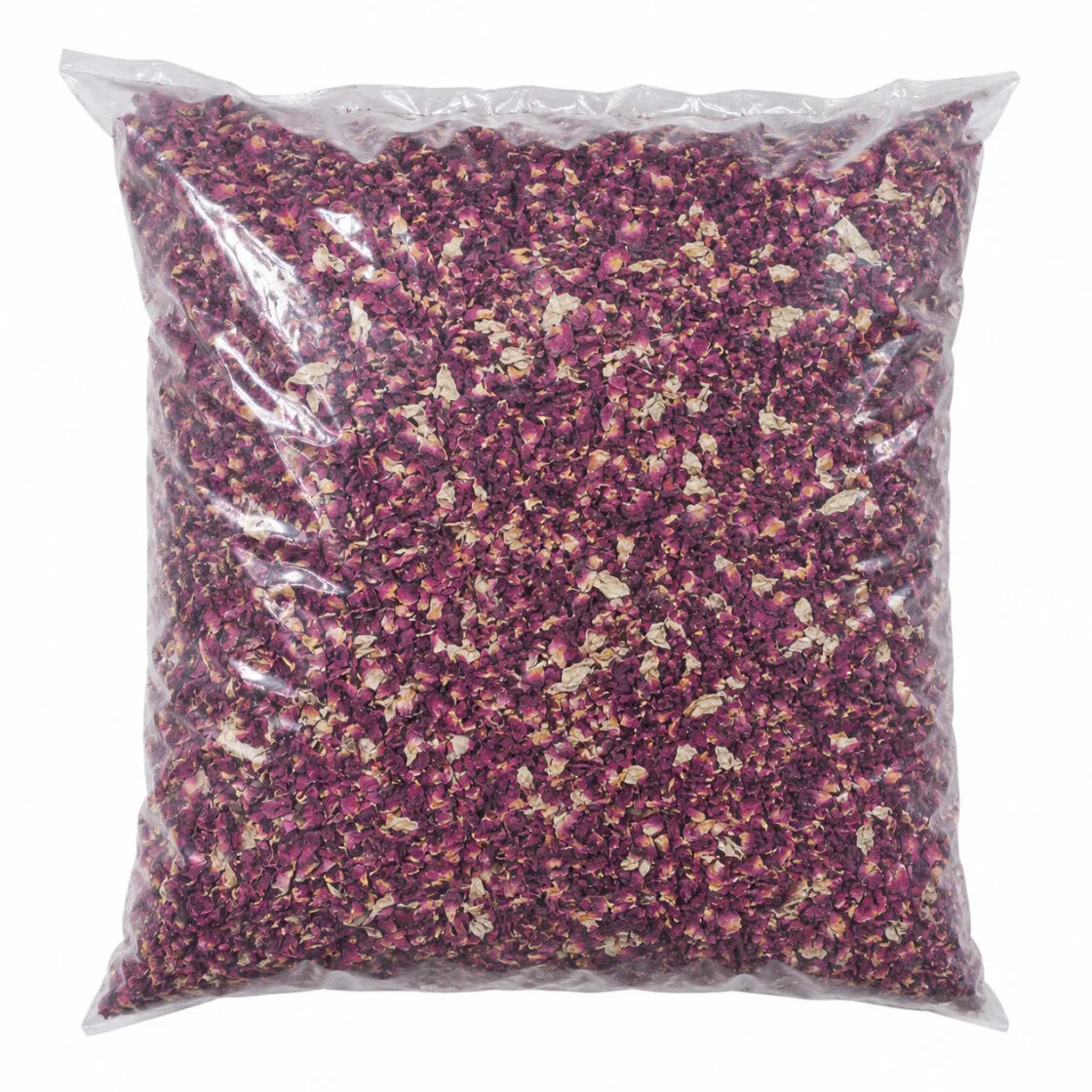 Premium Rose Petex (Dried Rose Petals) in a sealed package, ideal for herbal tea, desserts, baking, skincare, and natural wellness.