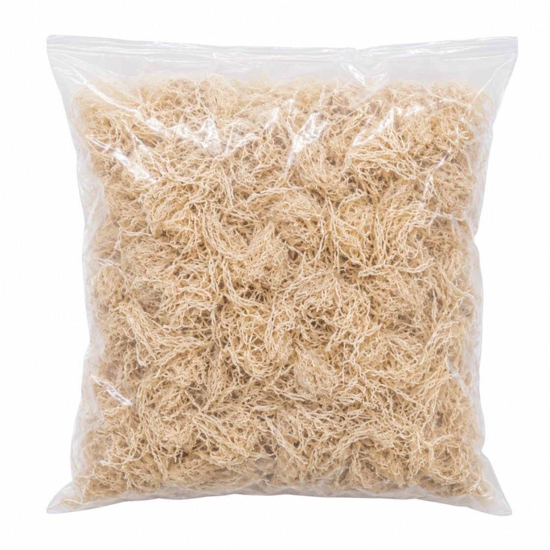Premium Sea Moss packaged for sale, a natural mineral-rich sea vegetable suitable for smoothies, sea moss gel, drinks and recipes