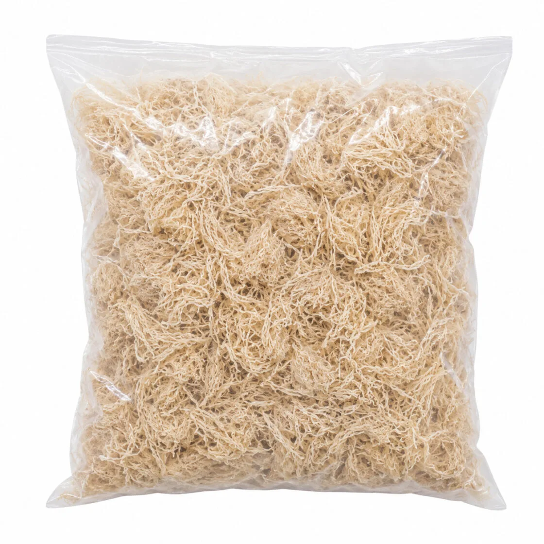 Premium Sea Moss packaged for sale, a natural mineral-rich sea vegetable suitable for smoothies, sea moss gel, drinks and recipes