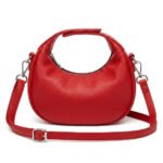Red leather crossbody bag: Red mini shoulder bag
